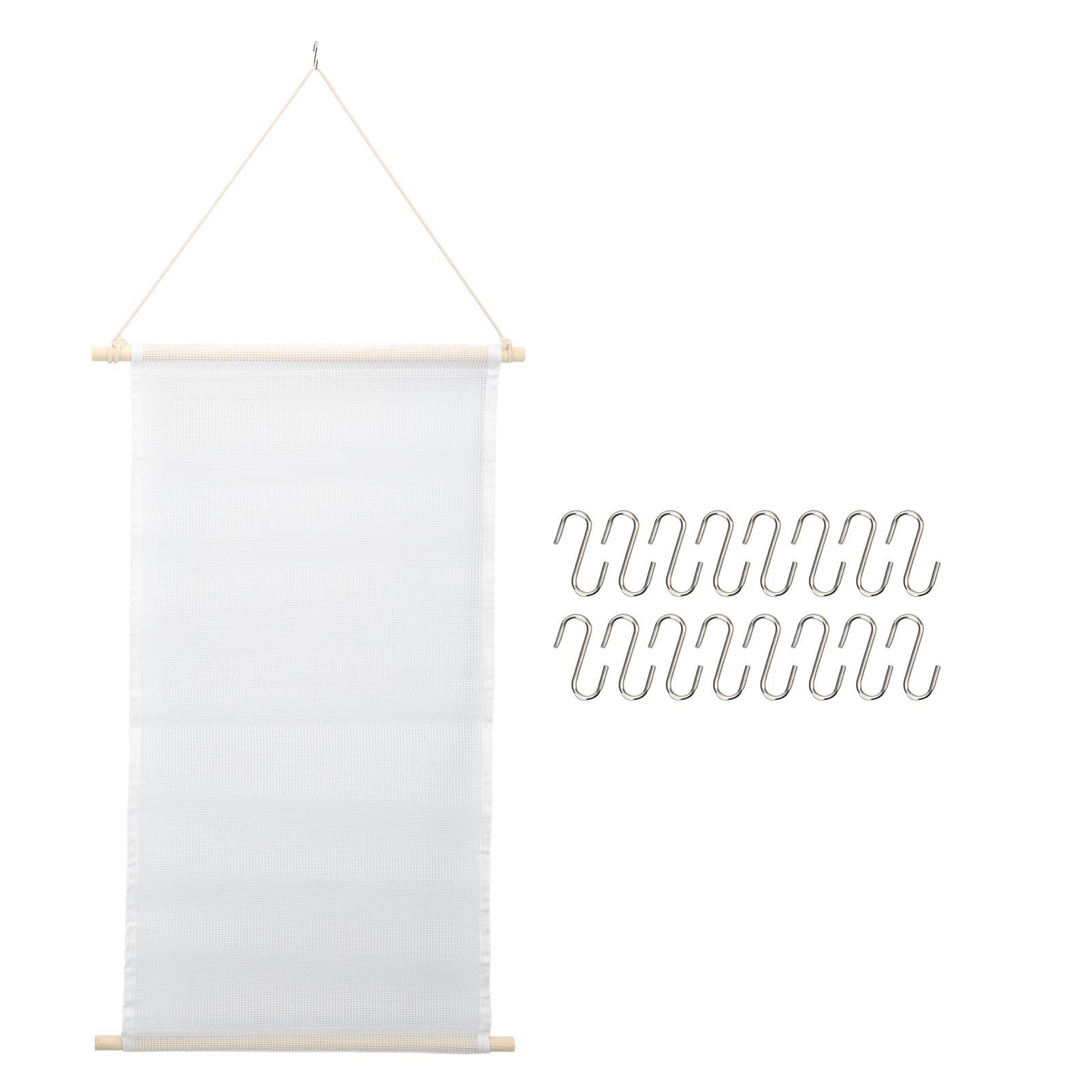 Zerodis Hanging Jewelry Organizer - Wall Mounted Earring Holder for Necklaces, Bracelets & Hair Clips | Space Saving Multifunctional Storage Solution | Perfect for Bedroom, Bathroom & Closet Organization