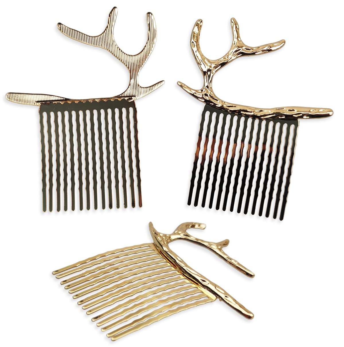 4PCS Alloy Hair Combs - Metal French Twist Clips for Women & Girls - Party & Wedding Accessories