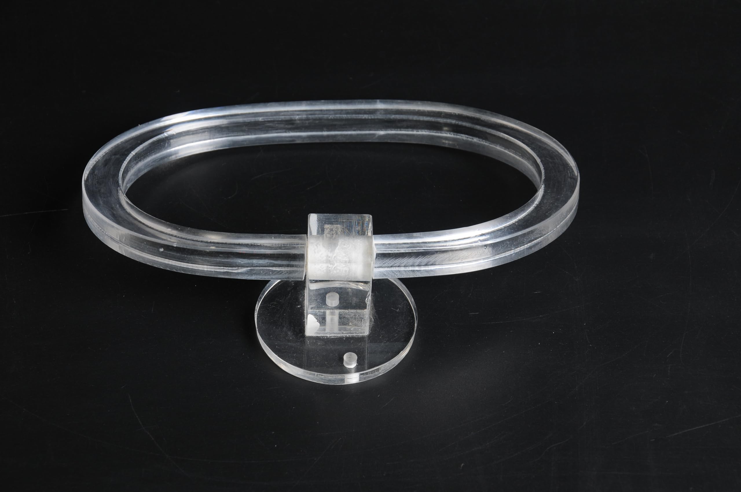 Acrylic Oval Towel Ring - 7.5 Inch Bathroom & Kitchen Accessory for Towel Organization | Perfect for Bathroom, Kitchen, Laundry Room and Bedroom Decor