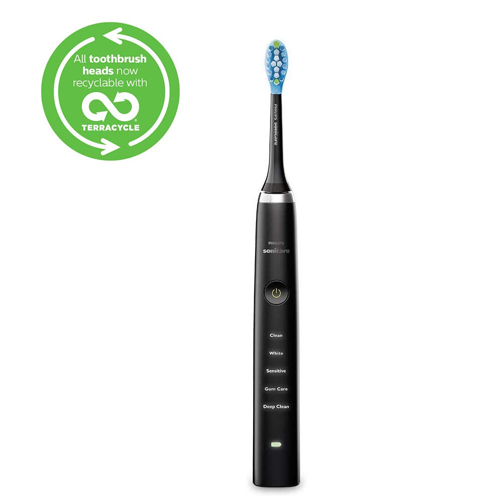 Philips Sonicare DiamondClean Deep Clean Electric Toothbrush - Black | Advanced Sonic Technology for Whitening & Plaque Removal | Perfect for Travel & Daily Oral Care