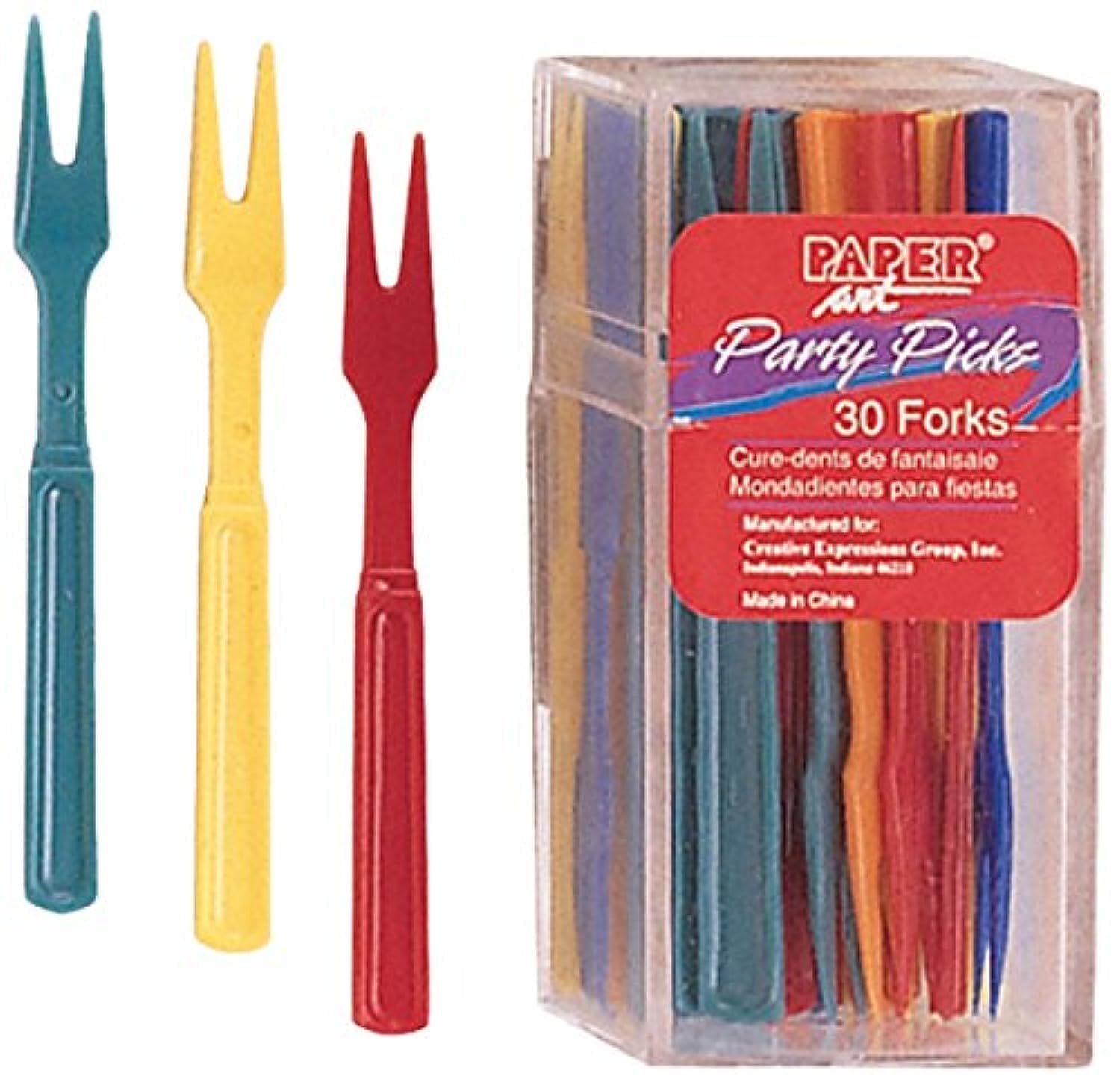 Colorful Plastic Cocktail Forks - 50-Pack Assorted Bright Colors for Parties, Weddings, and Cocktail Events - Durable Disposable Appetizer Forks for Entertaining