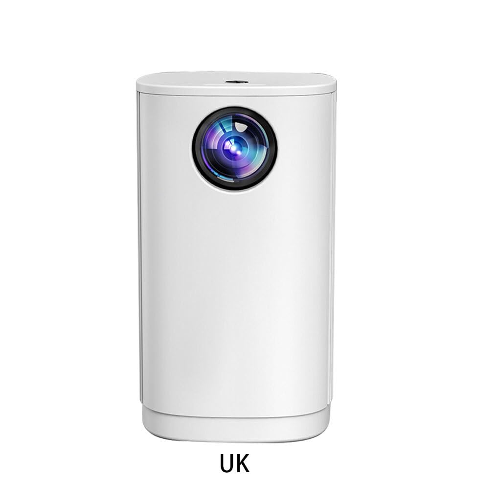 WUUISDNX Mini Projector - Compact, Portable, Wireless ABS Movie Projector for Home Theater, Outdoor Camping & Office Presentations - White