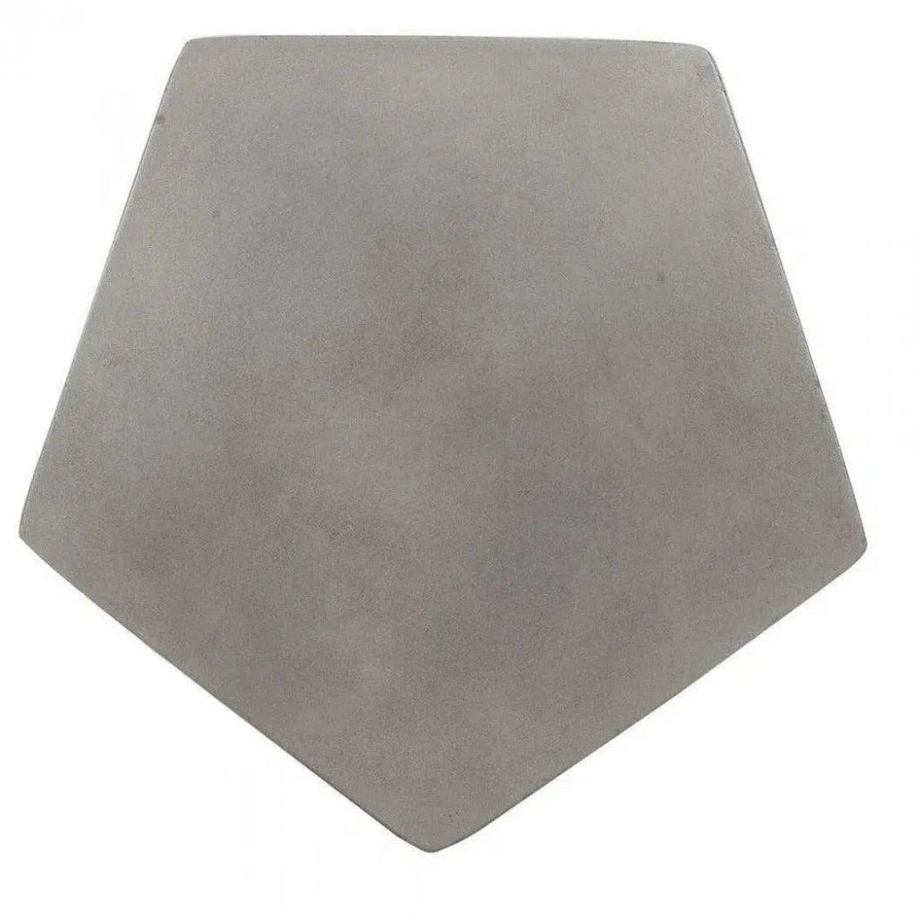 18 Inch Outdoor Stool Grey - Modern Patio Furniture for Garden, Poolside, Deck & Backyard - Waterproof & Weather-Resistant Contemporary Stool