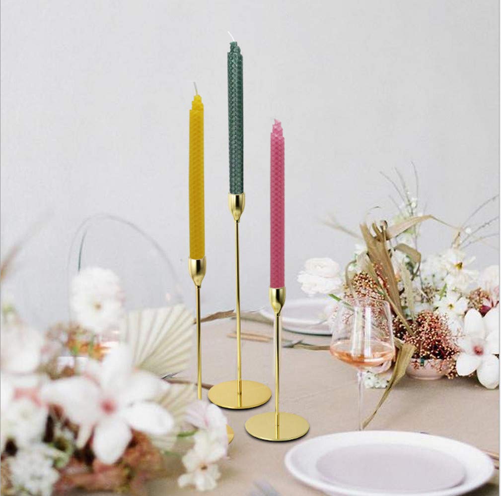14 Beeswax Taper Candles - 9