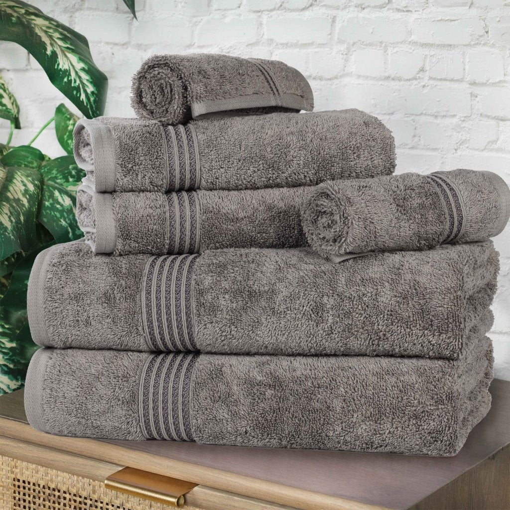 Premium 6-Piece Egyptian Cotton Towel Set - Ultra Soft, Highly Absorbent Bath Towels for Spa, Hotel & Luxury Home Use
