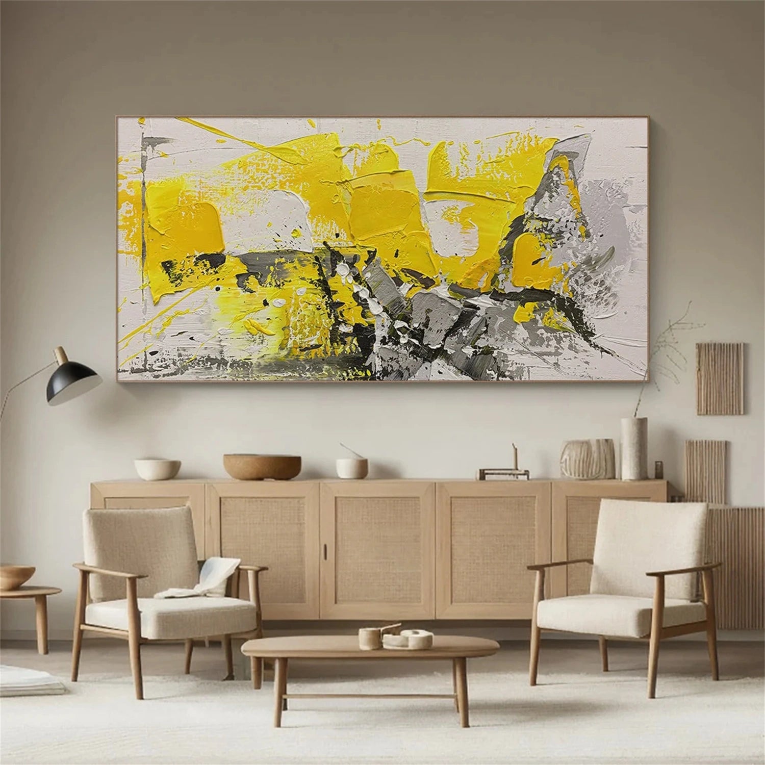 Abstract Painting #AB 304 - Modern Wall Art for Living Room, Bedroom & Office Decor | Large Canvas Artwork for Home & Office
