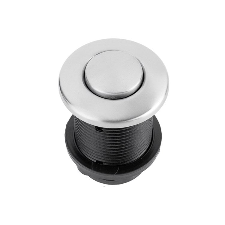 Air Switch Waste Disposal Round Button - Satin Nickel Finish for Vanity Installation (2-1/2 Inch) - Perfect for Kitchen Sink, Bathroom Vanity & Garbage Disposal Systems
