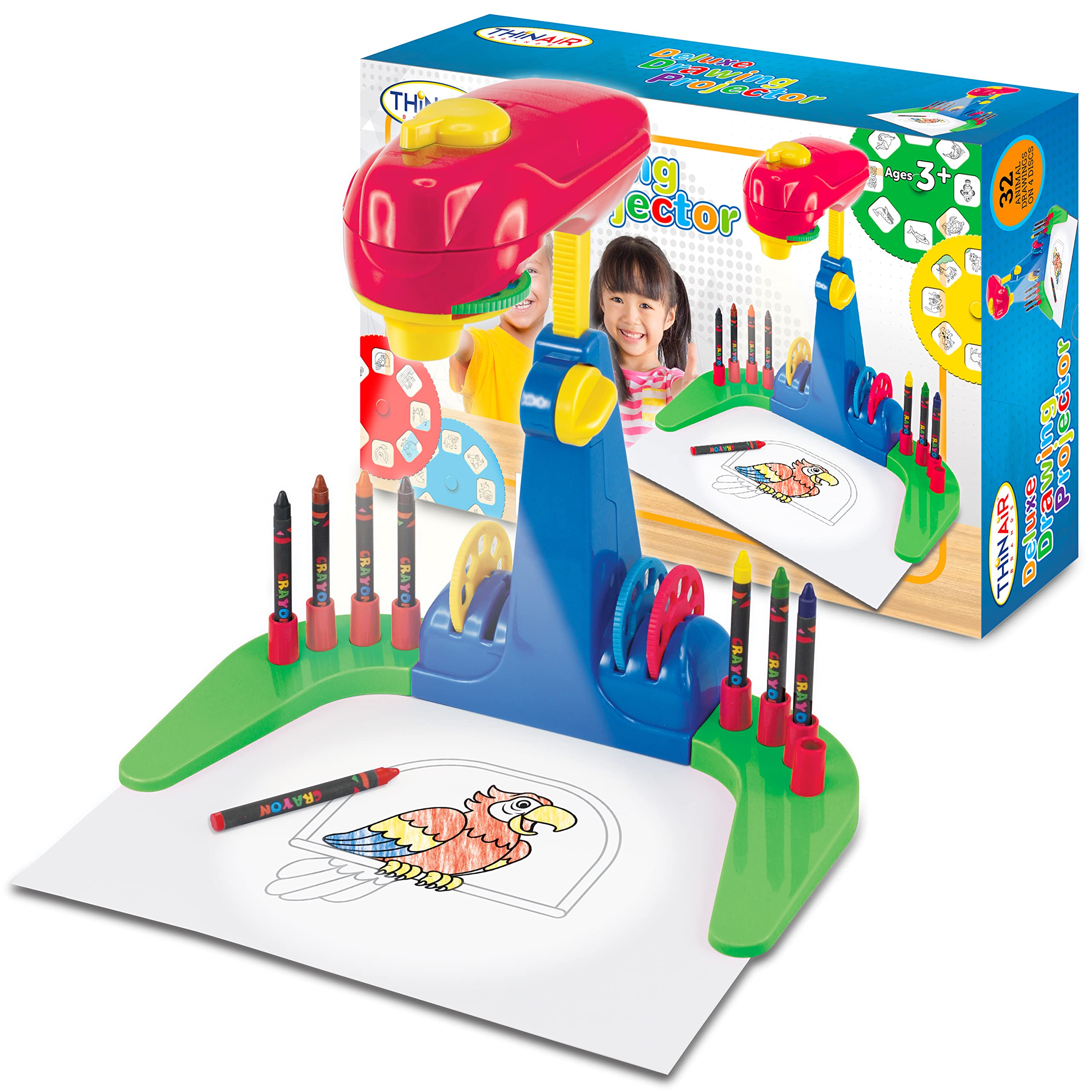 Kids Drawing Projector with 32 Animal Images - Fun Tracing Toy for Preschool Learning & Creative Play