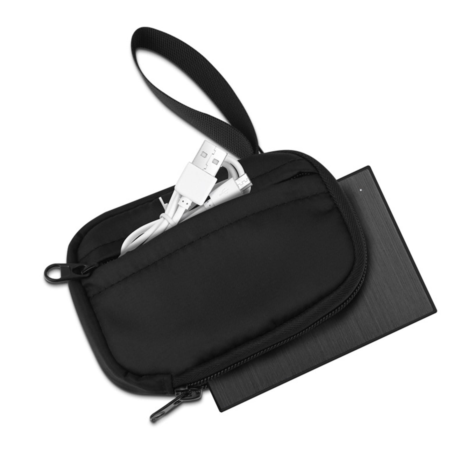 Shockproof Hard Drive Case for External SSD & HDD - Protective Pouch with Anti-Shock Padding, Travel Organizer & Carrying Bag - Perfect for Business Travel, Data Backup & On-The-Go Storage