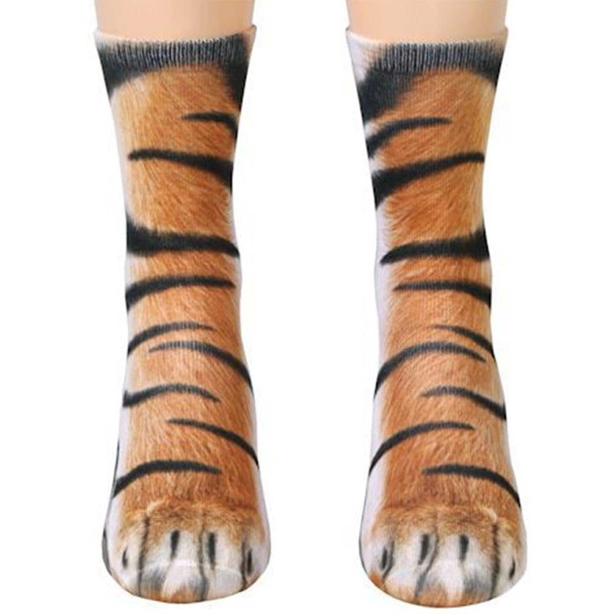 Funny Animal Paw Socks - Cute Novelty Socks for Men, Women, Teens - Perfect Birthday Gifts, Christmas Stocking Stuffers, White Elephant Gifts - Great for Parties, Office Gag Gifts & Cozy Home Wear