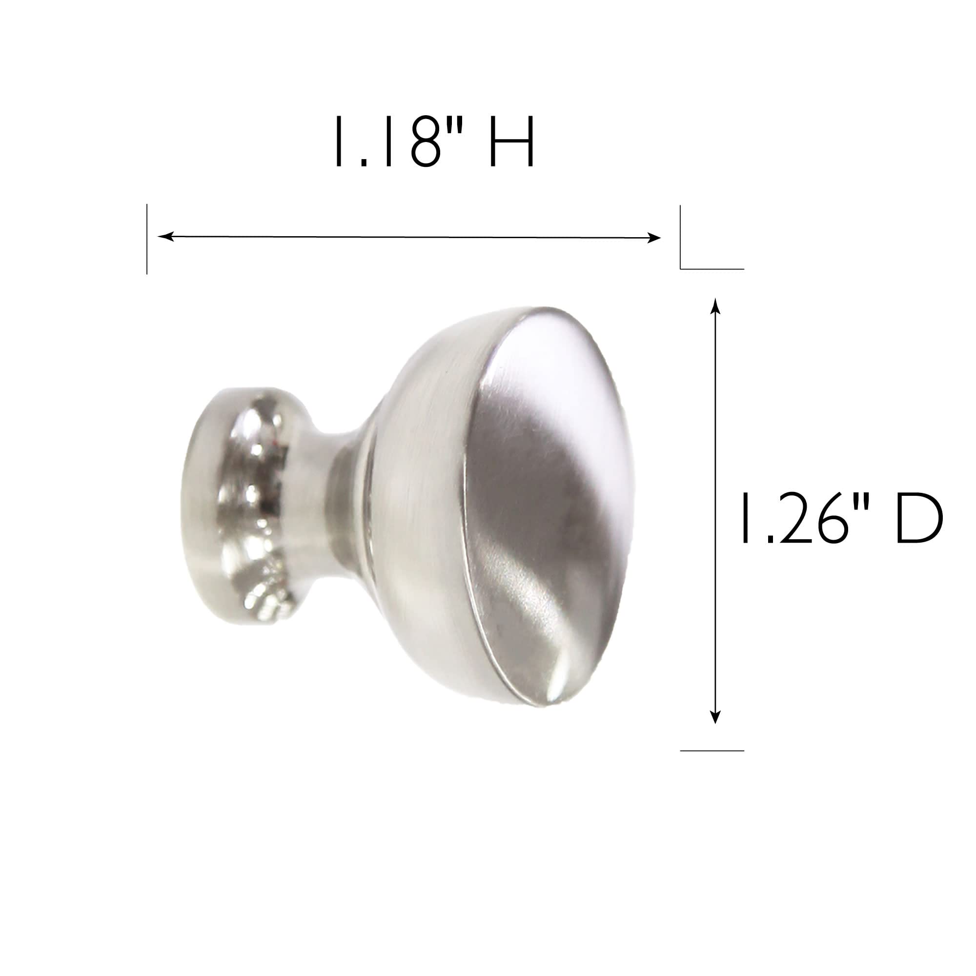 Design House 189191 Brody Cabinet Knobs - 10-Pack Satin Nickel Pulls for Kitchen, Bathroom, Closet & Dresser Cabinets - Durable Hardware for Home Renovation & Furniture Upgrade