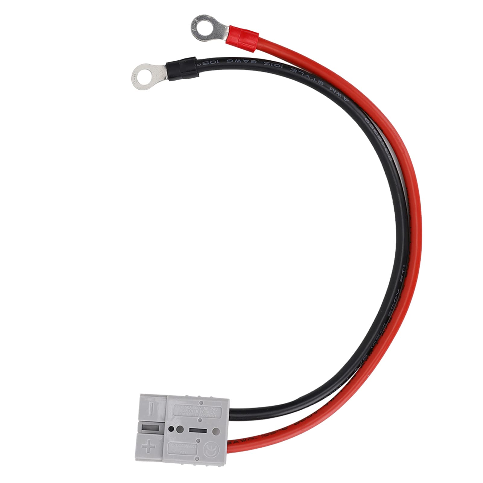 50A 600V Forklift Battery Charger Connector with Extension Cable - Heavy Duty Charging Plug for Electric Forklifts, Warehouse Equipment & Industrial Vehicles - Perfect for Charging Stations, Distribution Centers & Manufacturing Facilities
