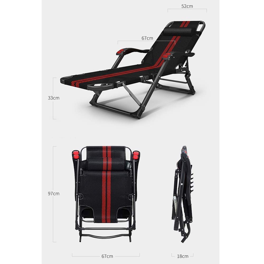 Zero Gravity Reclining Chair - Portable Folding Outdoor Lounge Chair for Garden, Beach, Camping & Home Office - Supports 440 lbs (200kg) - Perfect for Relaxing, Sunbathing & Backyard Lounging