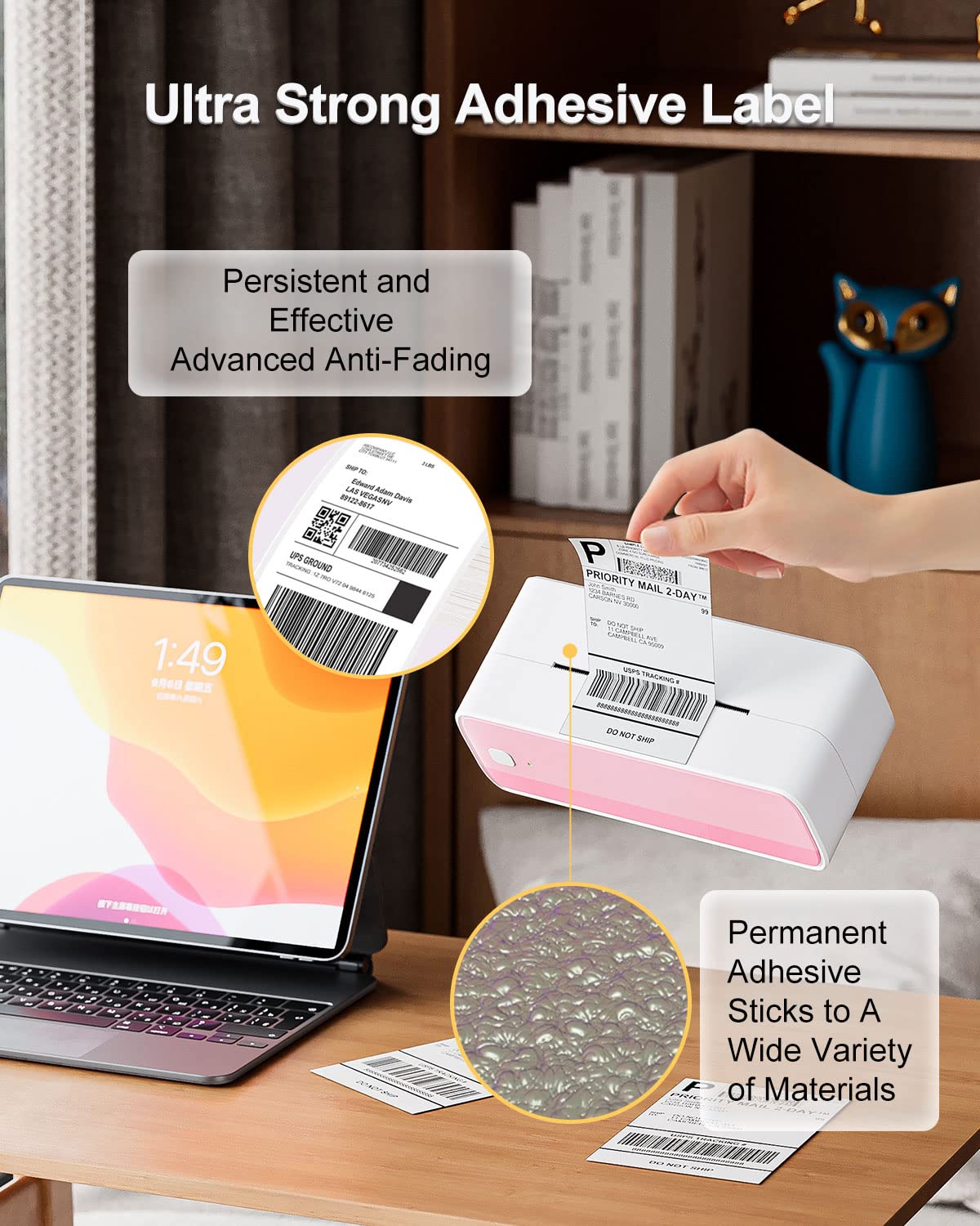 Phomemo 4x6 Thermal Label Printer Paper - 500 PCS White 4