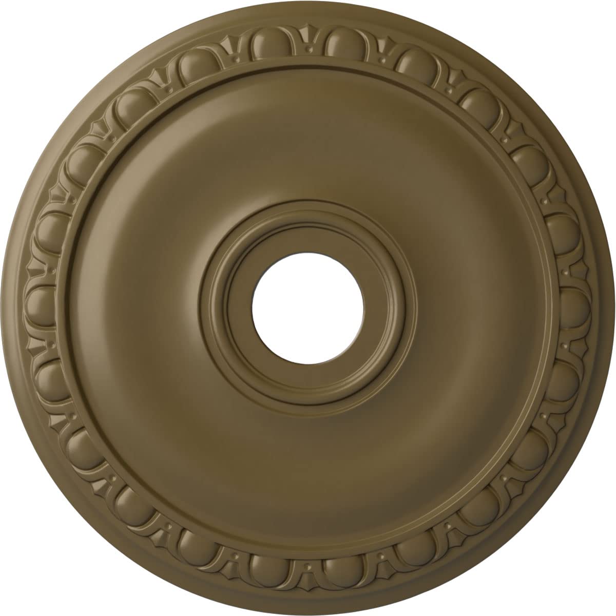 Ekena Millwork CM20JAMMF Jackson Ceiling Medallion - 20 Inch Outer Diameter, 3 5/8 Inch Inner Diameter, 1 Inch Projection - Hand-Painted Mississippi Mud Finish - Perfect for Victorian Homes & Wedding Venue Decor