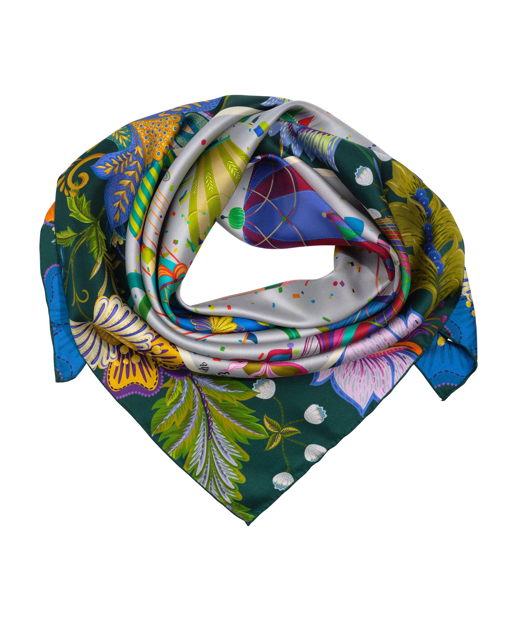 Up Up And Away 35 Silk Square Scarf - Premium Fashion Accessory for Women, Elegant Gift for Her | Perfect for Office, Parties & Travel