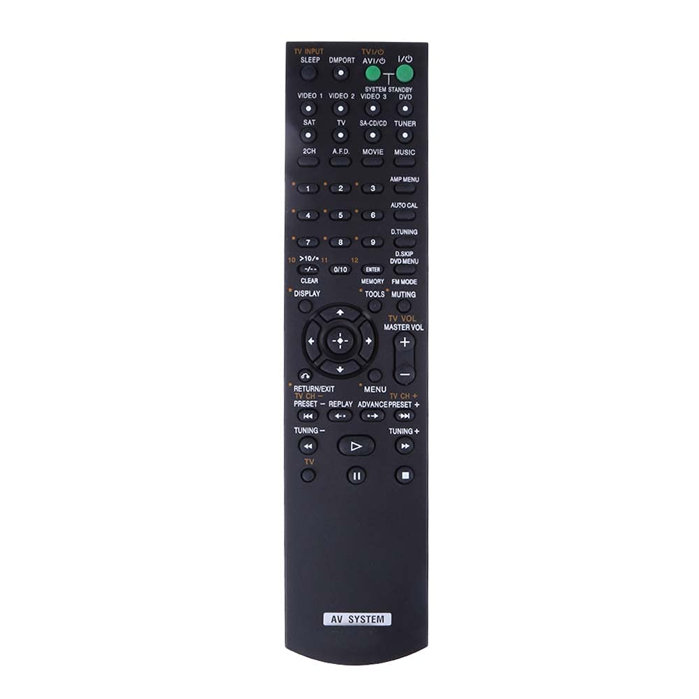 Universal Replacement Remote Control Compatible with Sony STR-K995, RM-AAP001, RM-AAP008, STR-DA5500ES, STR-K1500, RM-AAP026, STR-DA6400ES, STR-DG1000, RM-AAL005 - Perfect for Home Theater & Audio System Control