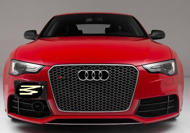 Audi A4 S4 A5 S5 RS5 License Plate Mounting Kit & Relocator (2016-2022) - Front Bumper No-Drill Installation for Car Show & Street Legal Compliance