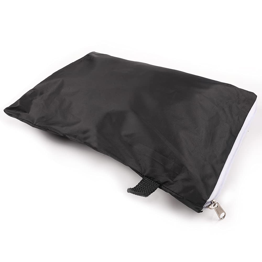 ANMINY Waterproof UV-Resistant Outdoor Chair Covers - Windproof Stackable Barstool & Dining Chair Protector with Storage Bag (Black, Pack of 1) - Perfect for Patio, Lawn, Garden & Backyard Furniture Protection