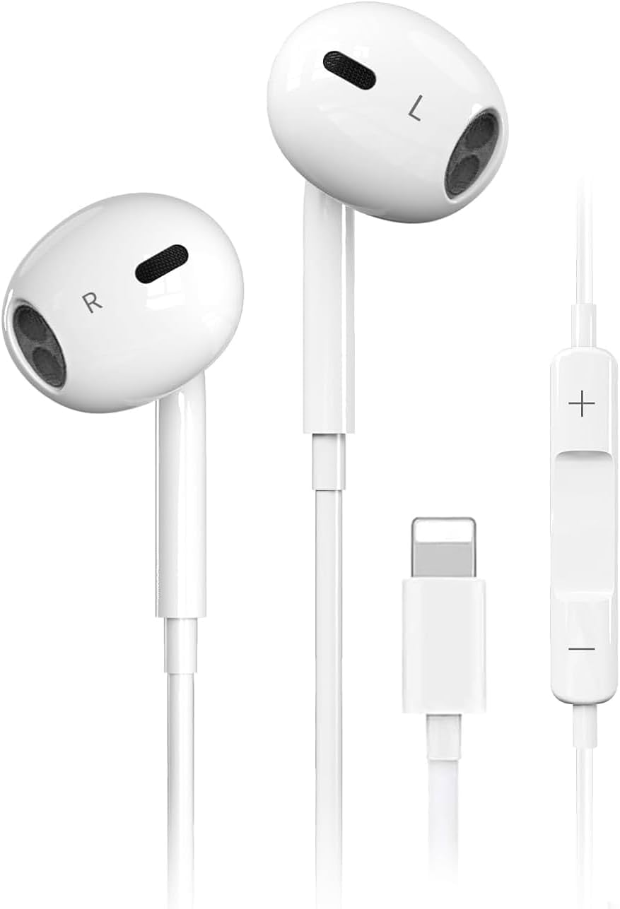 Premium Wired Earbuds for iPhone with Built-in Mic & Volume Control | Compatible with iPhone 14/13/12/11/XR/XS/X/8/7/SE/Pro/Pro Max & All iOS Devices | Perfect for Commuting, Workouts, Gaming & Music Listening