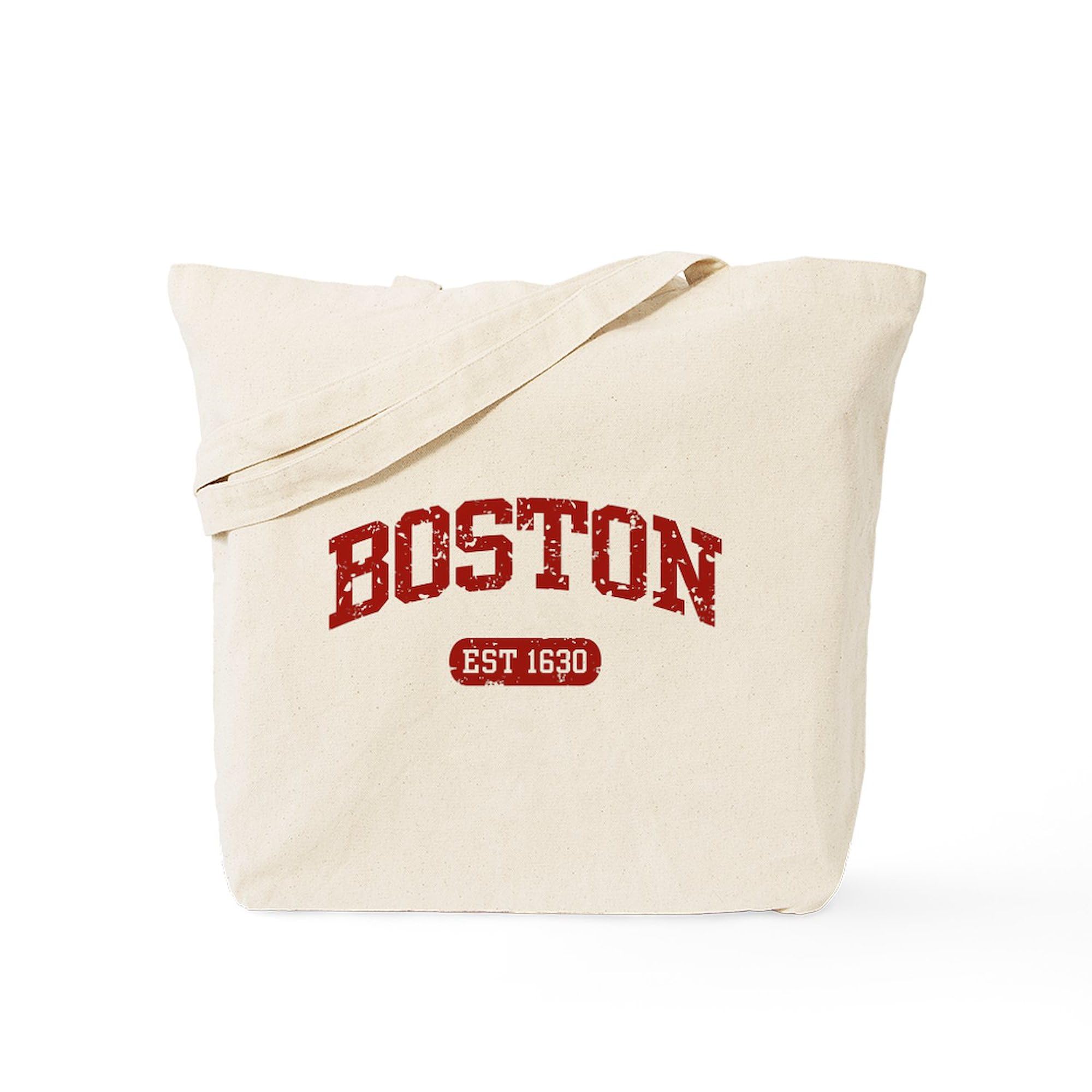 Boston EST 1630 Natural Canvas Tote Bag - Eco-Friendly Reusable Shopping Bag for Groceries, Beach & Daily Use | CafePress