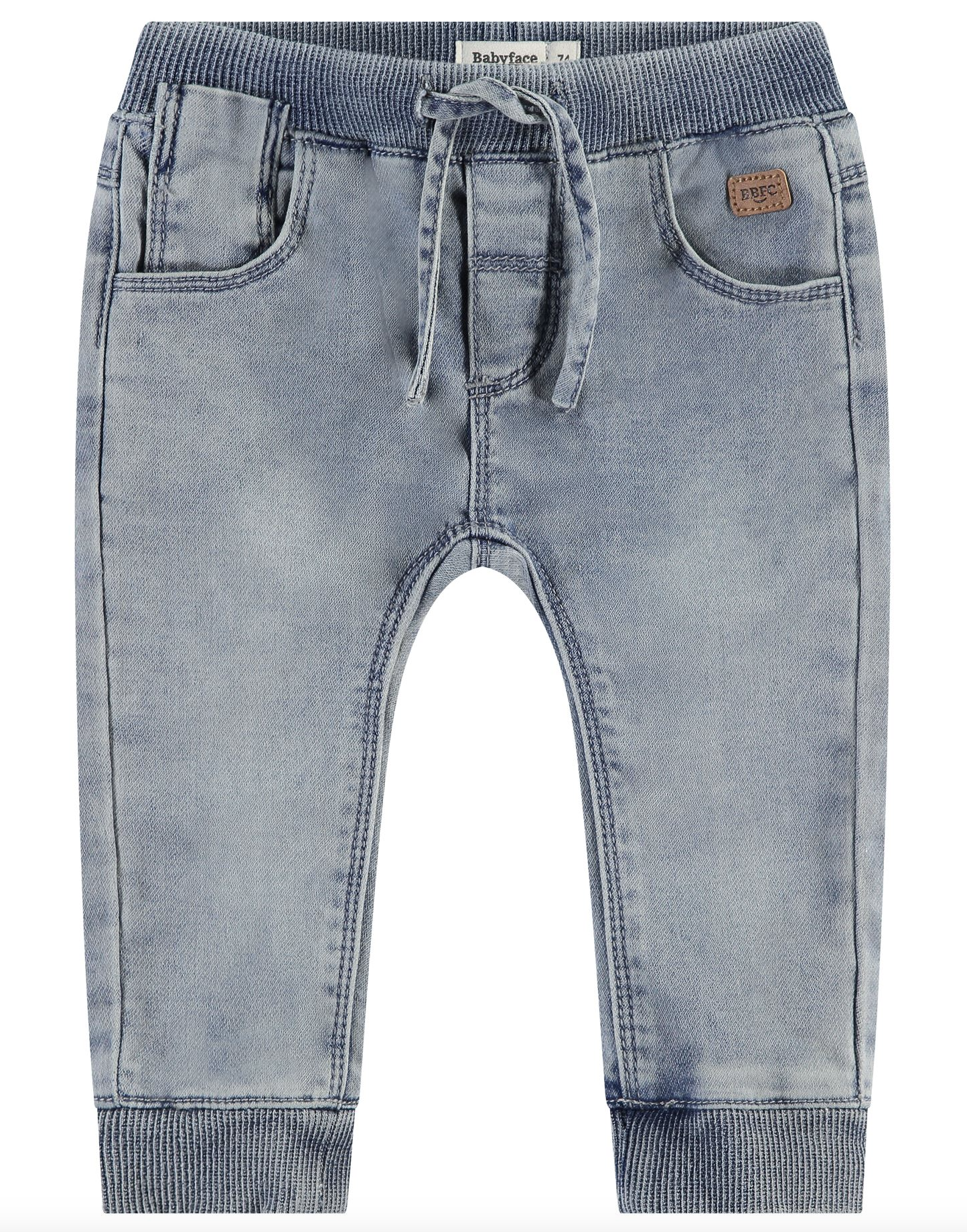 Babyface Light Blue Denim Jogger Pants for Women - Comfortable Stretch Casual Joggers for Everyday Wear, Lounge & Running Errands