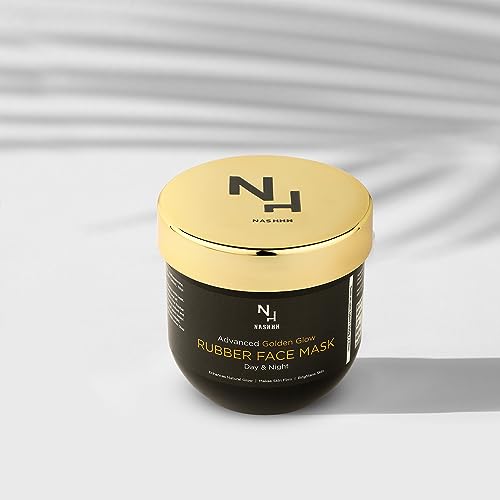 Nashhh Advanced Golden Glow Rubber Face Mask - 7 fl. Oz for Radiant, Firm & Bright Skin | Hydrating Anti-Aging Skincare Treatment | Perfect for Spa Night, Self-Care Routine & Gift Giving