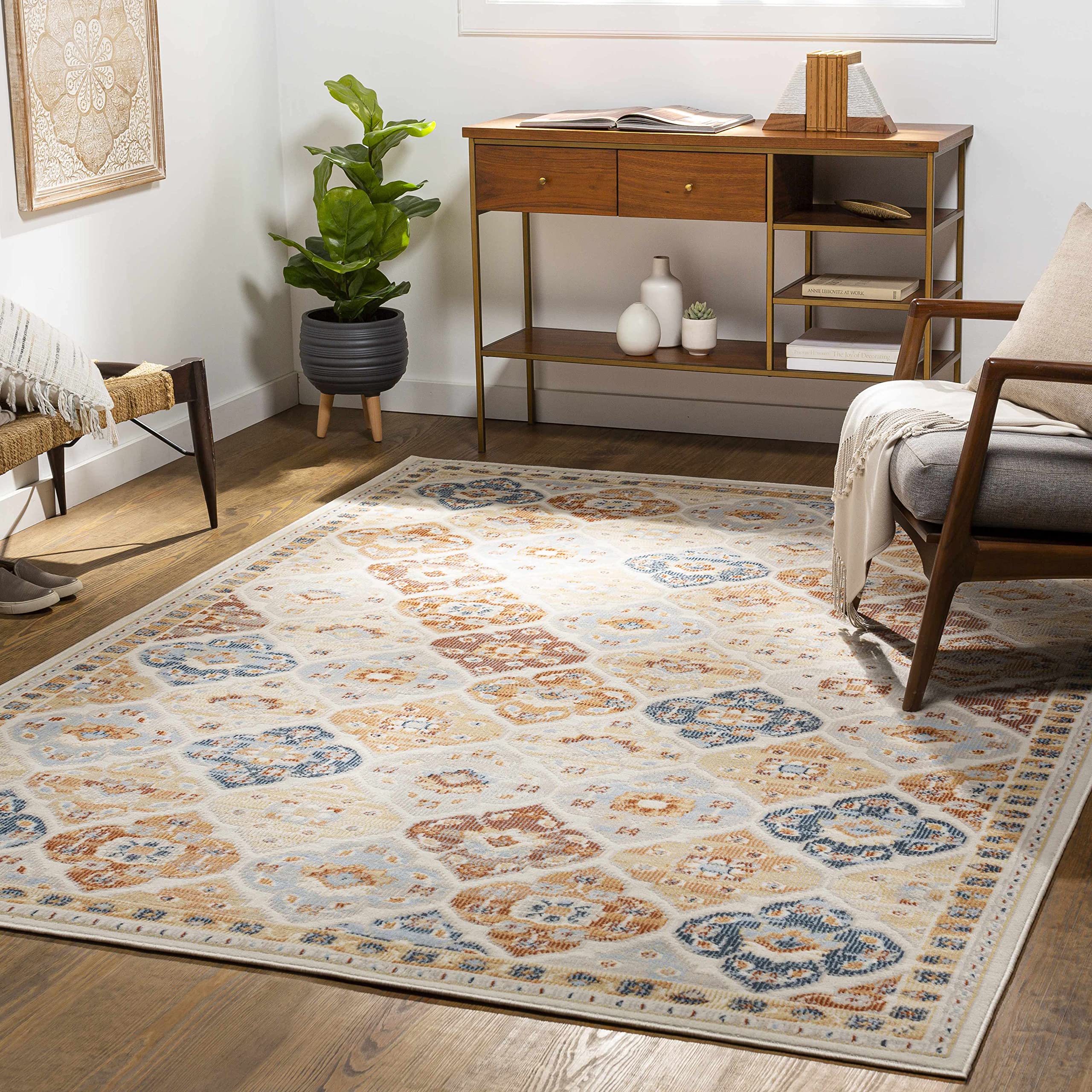 Malabog 5' x 7' Area Rug - Soft Non-Slip Living Room Carpet for Home Decor, Bedroom, Office | Perfect for Cozy Spaces and High Traffic Areas