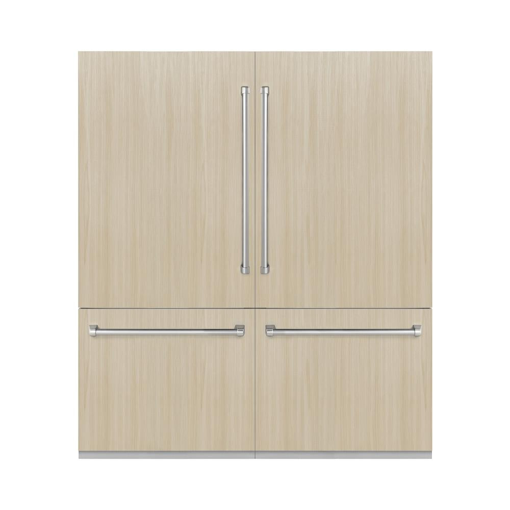 ZLINE 72 Inch 39.6 Cubic Feet Panel Ready French Door Built-In Bottom Freezer Refrigerator with Water Dispenser & Ice Maker (RBIT 72) - Perfect for Modern Kitchens, Restaurants & Luxury Homes