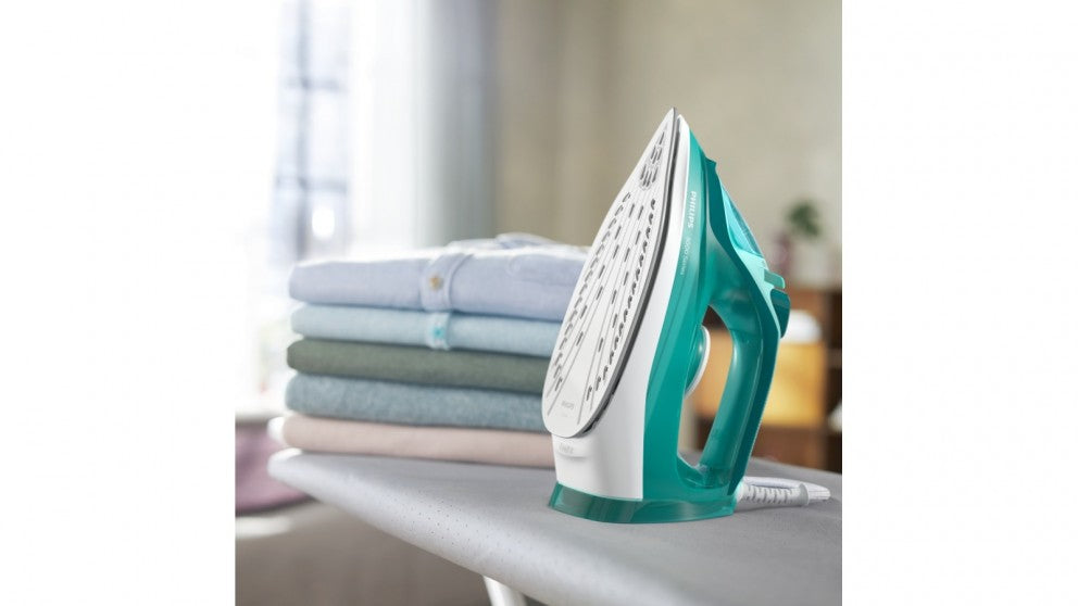 Philips 3000 Series Steam Iron with 1700W Power, Azur Green (DST3030/79) - Perfect for Wrinkles Removal & Garment Care at Home