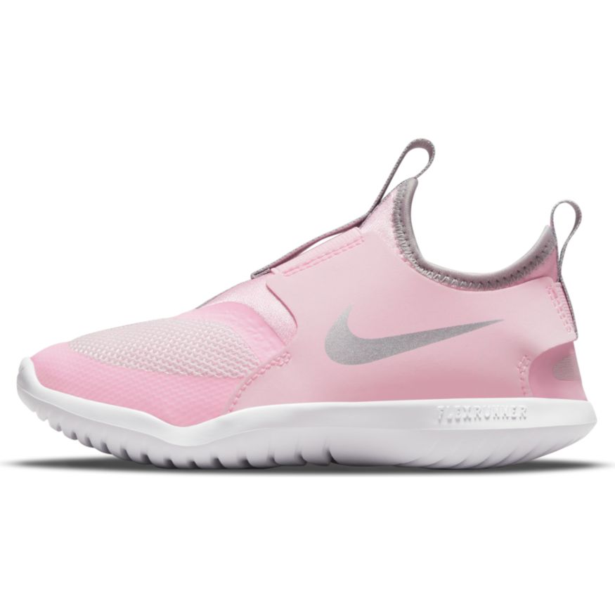 Nike Kids' Flex Runner Sneakers - Pink Foam & Metallic Silver | Lightweight & Comfortable for Running, School & Play