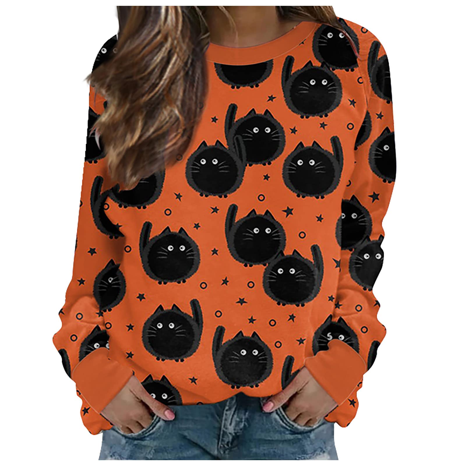 Elegant Women's 3/4 Sleeve Graphic Yoga Top - Black Dressy Blouse for Going Out, Casual Wear & Workout Outfits