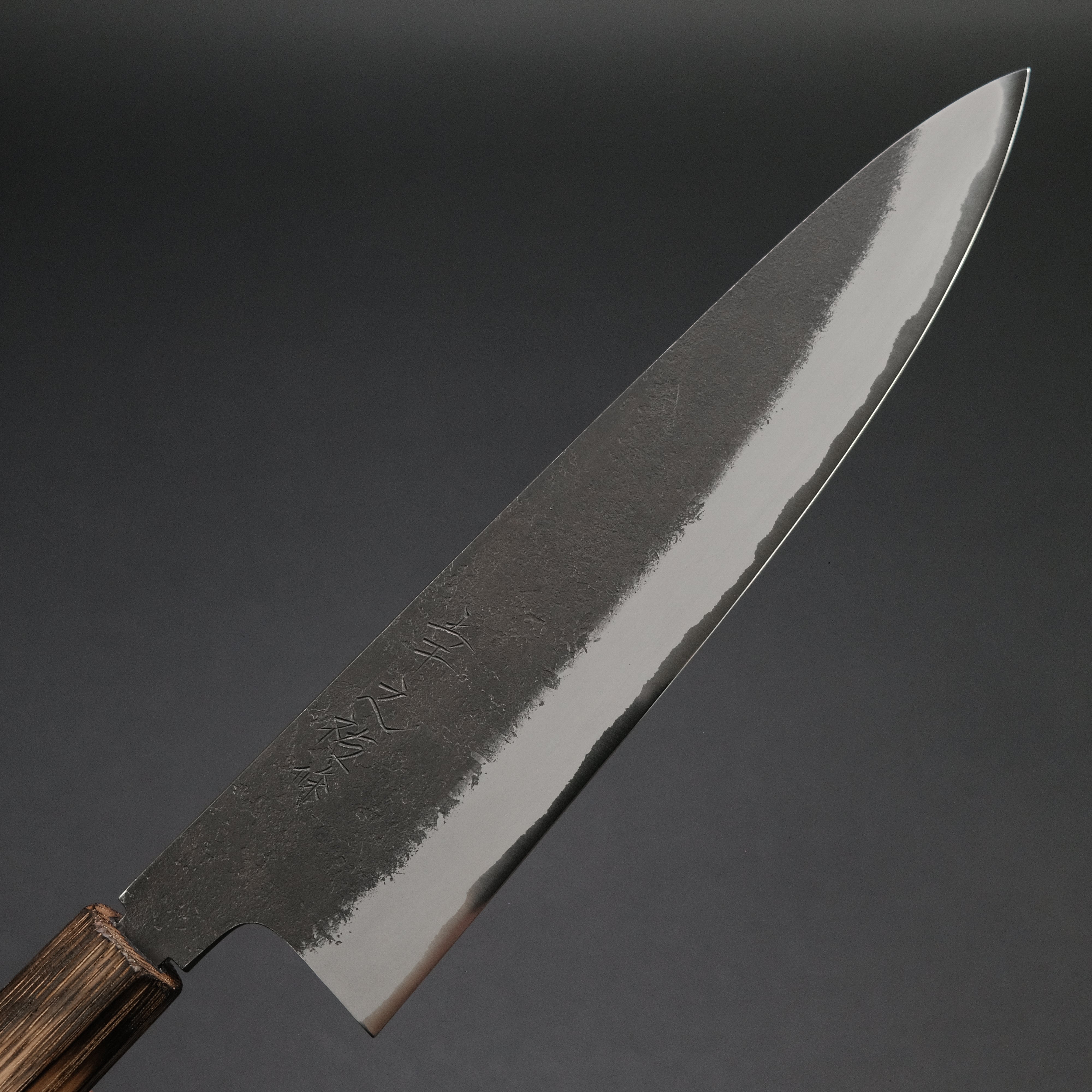 Konosuke MB White #2 Nashiji Kurouchi Gyuto 210mm Japanese Chef Knife with Khii Chestnut Handle - Perfect for Sushi, Meat Slicing & Professional Kitchen Use