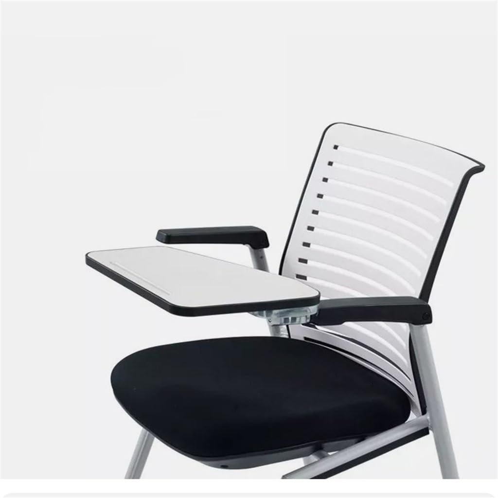 FKLGJFO Folding Training Chair with Writing Board - Adjustable Conference & Student Chair for Office, Classroom & Home Study - Perfect for Meetings, Classes & Workspaces