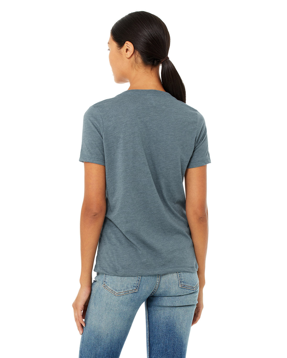 Bella + Canvas 6405 Women's Relaxed Fit Jersey V-Neck T-Shirt - Soft Comfortable Casual Tee for Everyday Wear, Gym, and Lounge