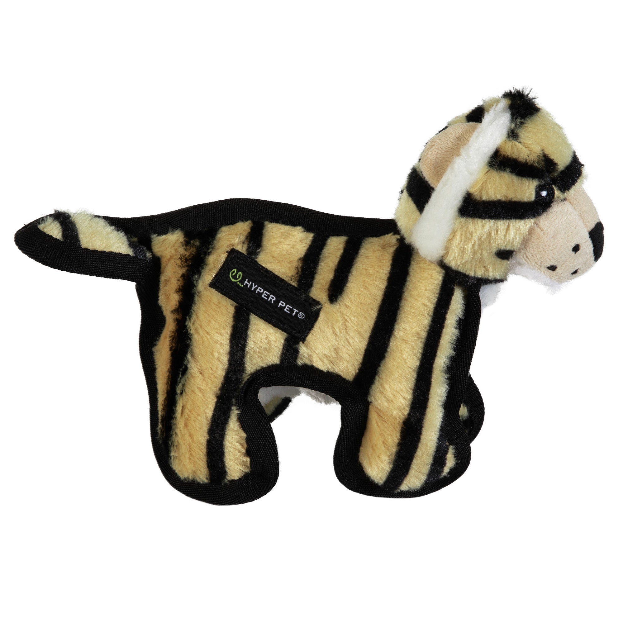Hyper Pet Tough Plush Tiger Dog Toy with Squeakers - Durable Chew Toy for Aggressive Chewers, Interactive Play for Puppies & Adult Dogs