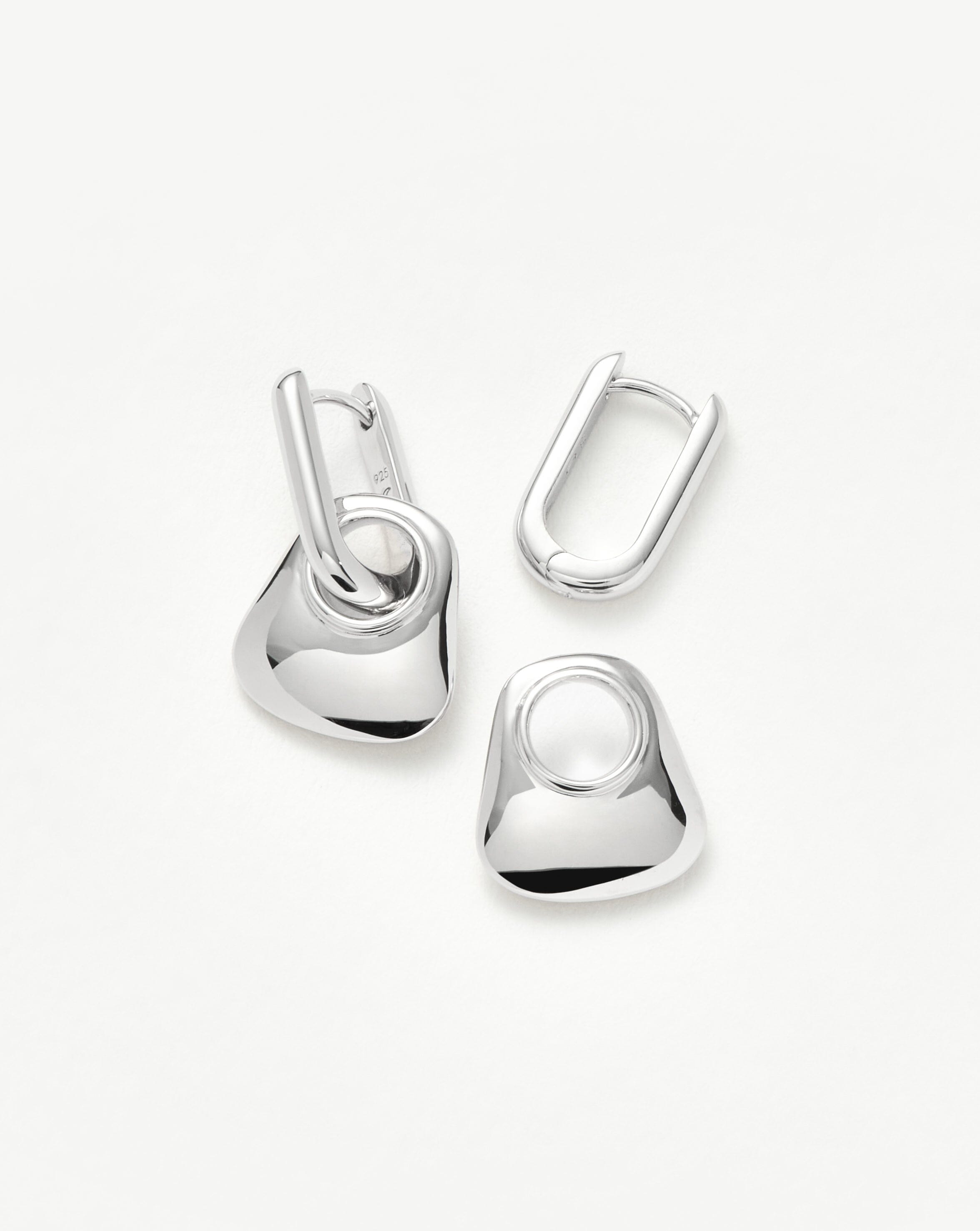 Hera Mini Charm Hoop Earrings for Women - Sterling Silver Plated Dainty Jewelry - Perfect for Everyday Wear, Gift Giving & Special Occasions