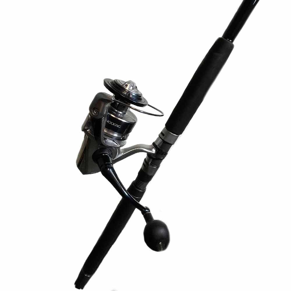 Shimano Saragosa 14000SWAXG Spinning Reel & 7FT Fishing Rod Combo - Saltwater Surf Fishing Gear for Offshore & Beach Angling