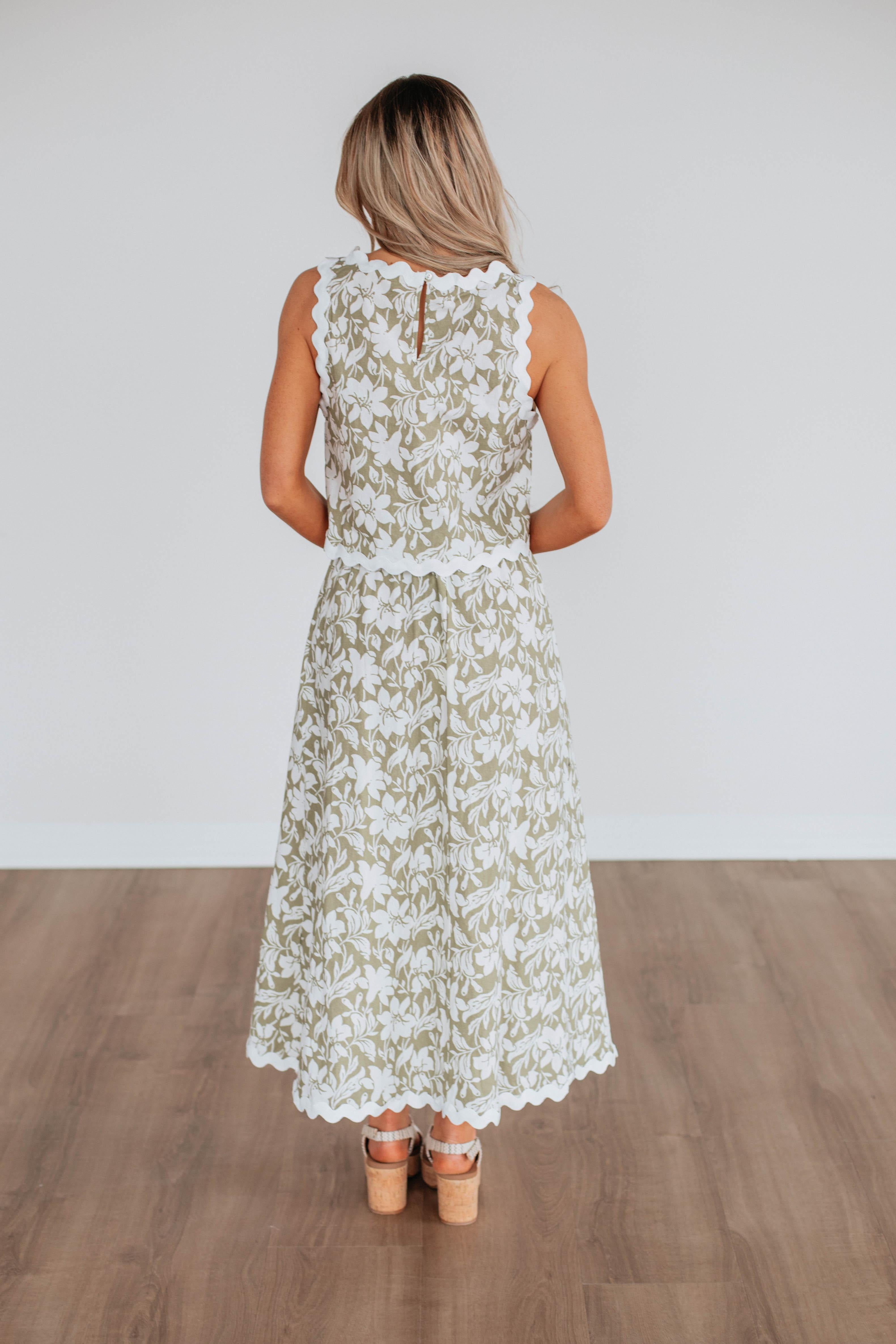 Havena Floral Skirt for Women - Summer Boho Maxi Skirt with Pockets, Lightweight & Flowy - Perfect for Beach, Vacation, and Outdoor Events