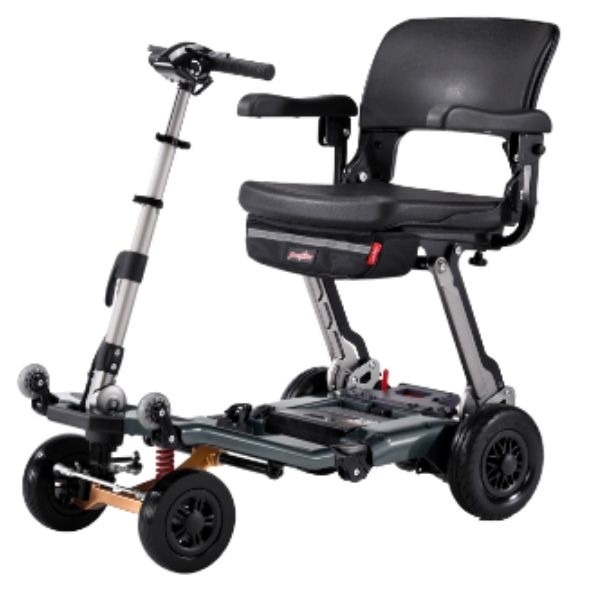 FreeRider USA Luggie Super Plus 4 Mobility Scooter - Lightweight Folding Electric Scooter for Adults & Seniors - Perfect for Travel, Shopping & Outdoor Adventures
