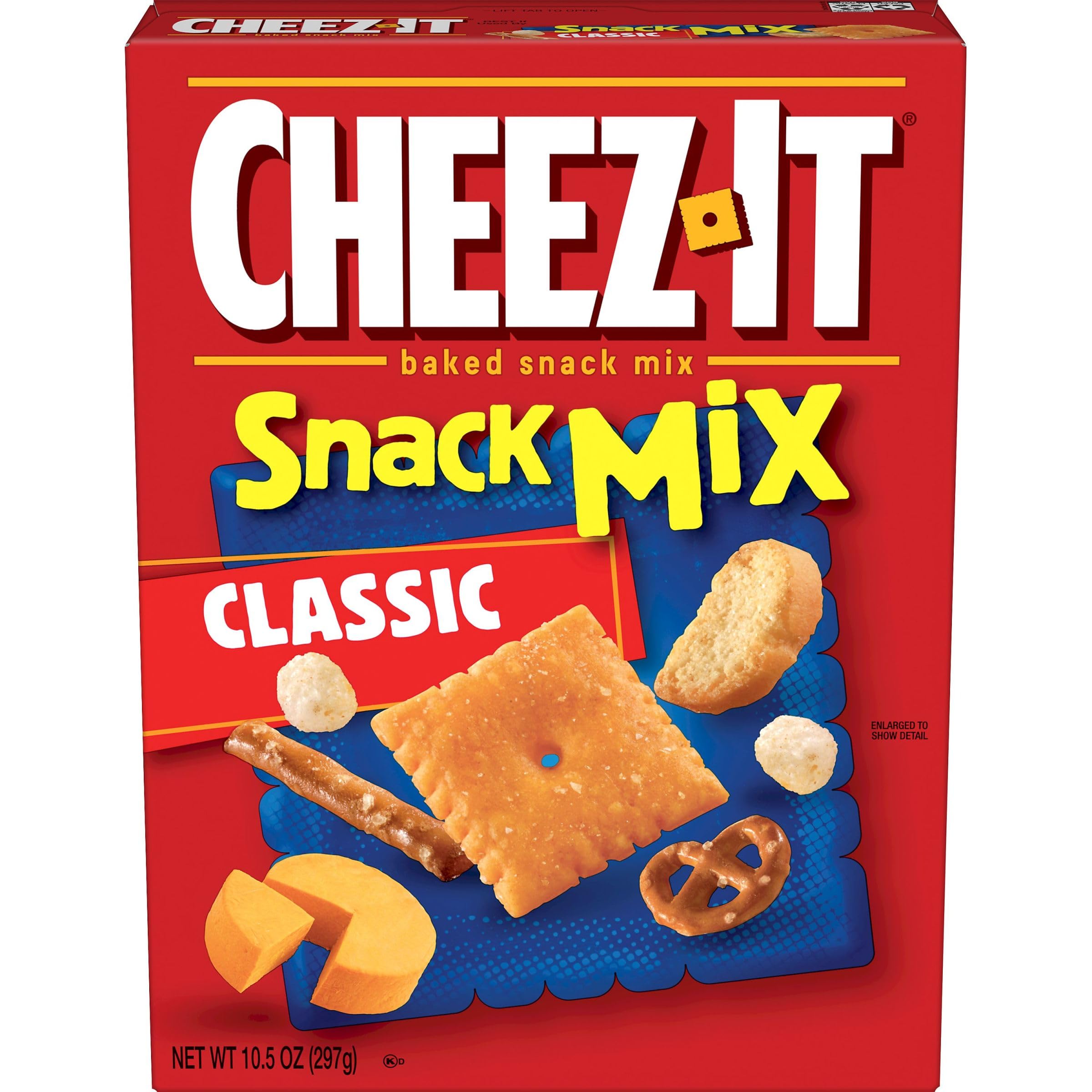 Cheez-It Snack Mix - Classic Cheese Crackers, 10.5oz Box | Perfect for Lunch Boxes, Office Snacks & Road Trips | Crunchy Baked Cheese Snacks for Kids & Adults