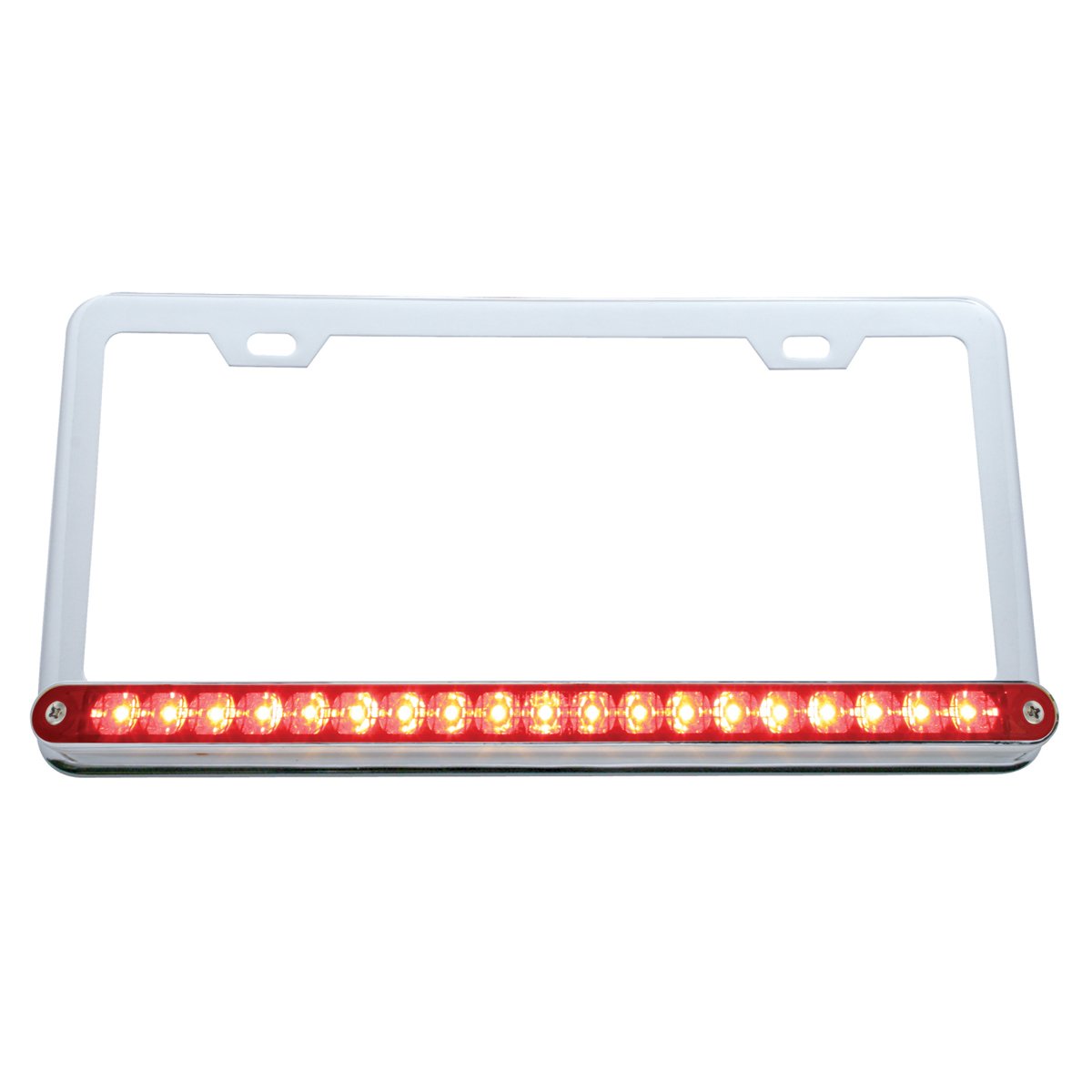 United Pacific 37947 19 LED Red Reflector Light Bar License Plate Frame - Durable LED Truck Accessory for Enhanced Visibility & Safety (Ideal for Pickup Trucks, SUVs, Off-Road Vehicles)