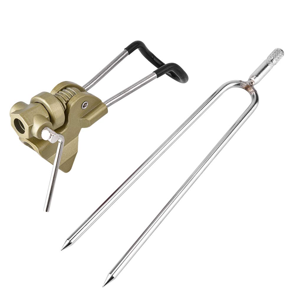 Adjustable Aluminum Alloy Fishing Rod Stand Holder - Stable Ground Bracket for Fishing Tackle Accessories | Perfect for Shore, Boat & Ice Fishing