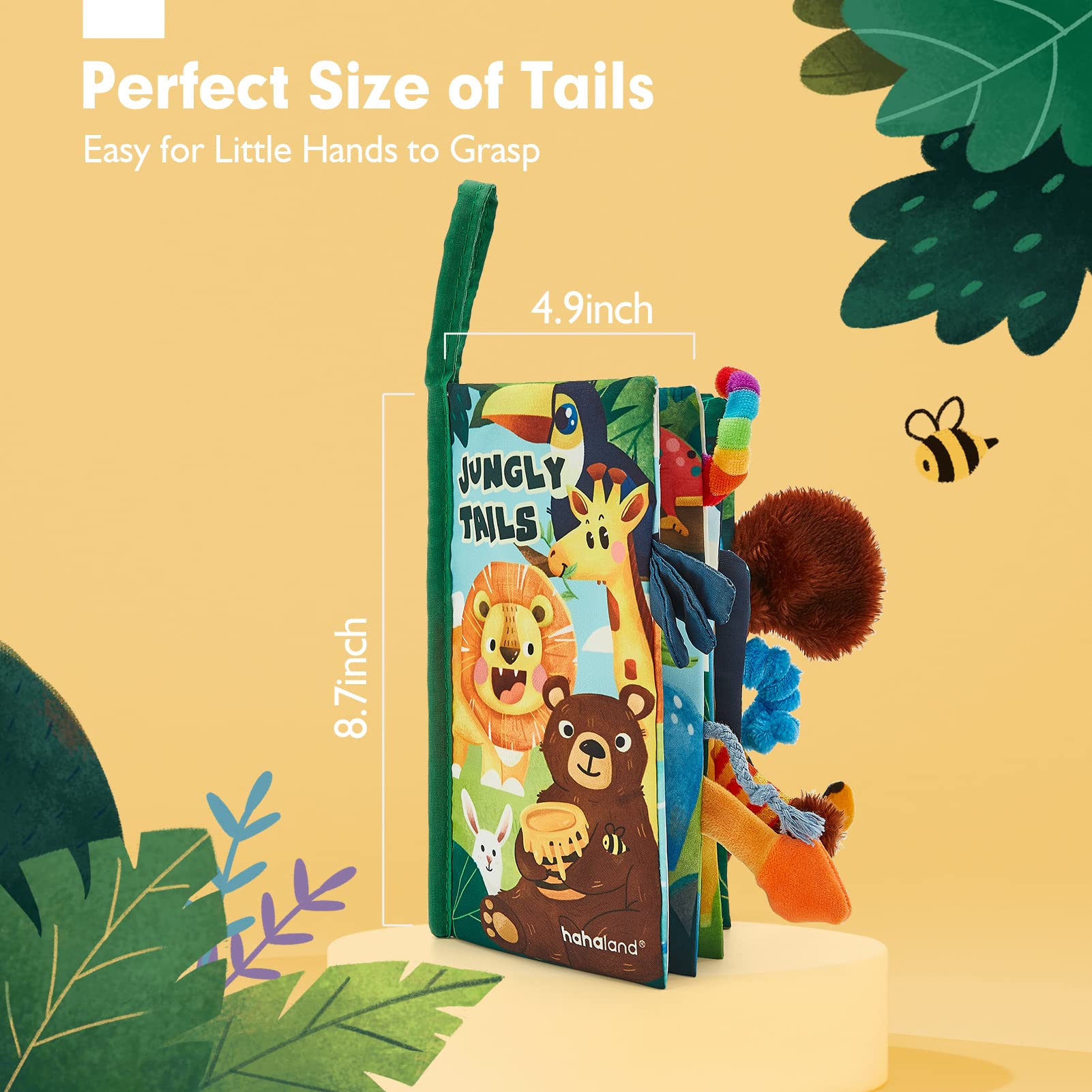 Hahaland High Contrast Baby Books 0-12 Months - Tummy Time Sensory Toys for Infants, Touch & Feel Soft Activity Book - Perfect Newborn Gift for Boys & Girls (0-3, 6-12 Months) - Great for Early Learning, Easter Basket Stuffers & Baby Shower Gifts