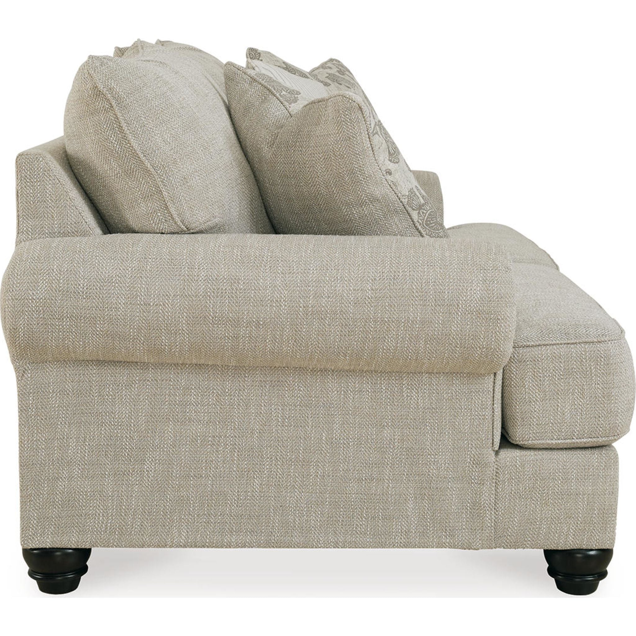 Asanti Loveseat in Fog - Modern Two-Seater Sofa for Living Room, Lounge & Small Spaces - Comfortable Fabric Loveseat with Soft Cushions