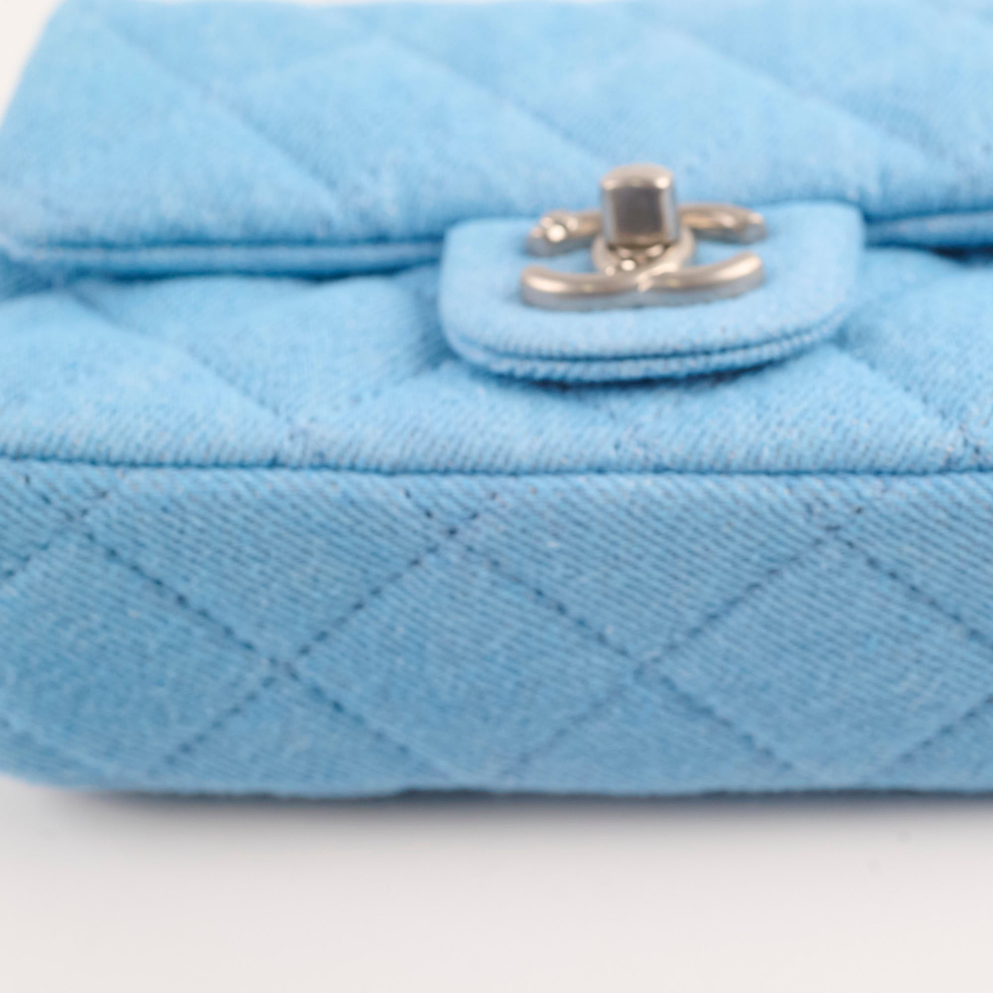 Chanel 2024 Seasonal Denim Rectangular Blue Handbag - Luxury Designer Tote for Women, Perfect for Work, Travel & Everyday Use