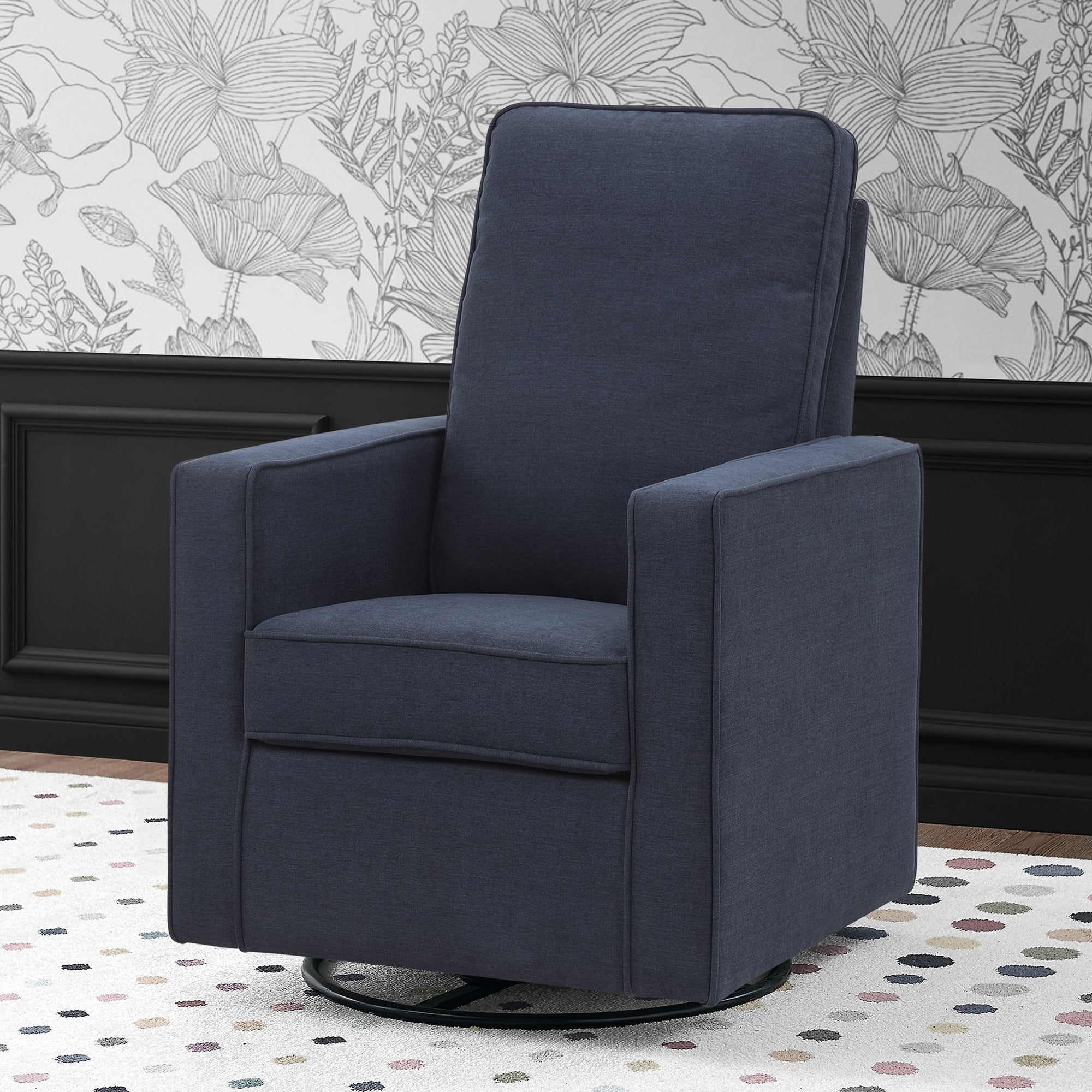 Skye Nursery Glider Swivel Chair with LiveSmart Fabric - Comfortable Rocking Recliner for Breastfeeding, Baby Room & Nursery Decor - Perfect for Nursing Mothers & Newborn Care