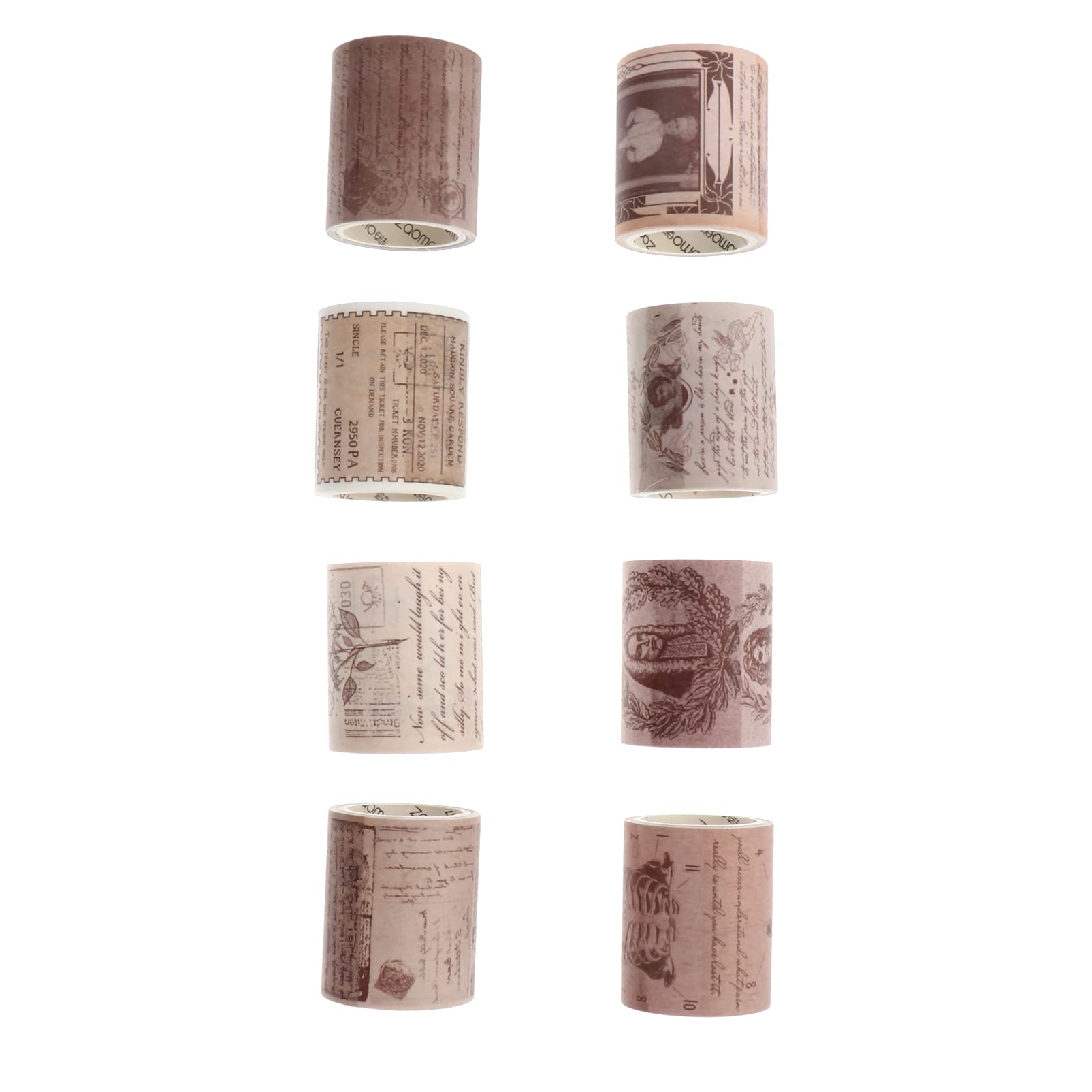 EXCEART 8 Roll Vintage Japanese Washi Tape Stickers - Aesthetic Scrapbooking Supplies for DIY Journal, Planner, Diary, Envelope Decoration - Perfect for Bullet Journaling, Gift Wrapping & Craft Projects