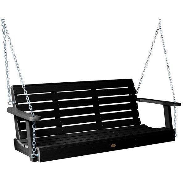 Weatherly Porch Swing - Heavy Duty Outdoor Hanging Chair with Stand - Perfect for Backyard, Garden, Patio Relaxation - USA Made