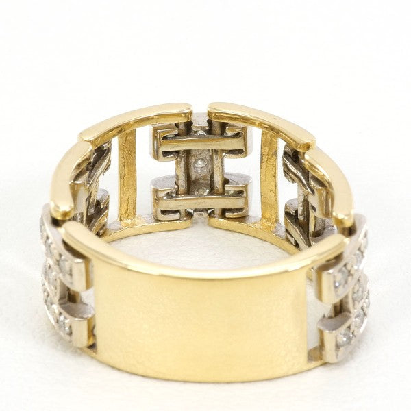 18K Yellow Gold & White Gold Diamond Ring for Women - Elegant Wedding, Engagement, Anniversary Gift - Perfect for Proposals, Bridal Jewelry & Special Occasions